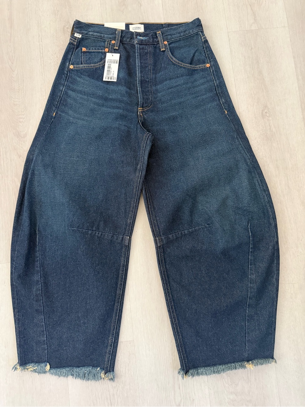 Citizens Of Humanity Dark Blue Wide-Leg Jeans